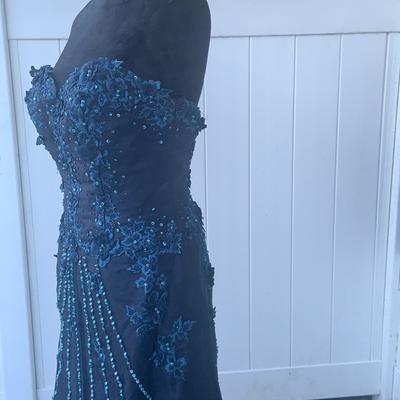 Jovani sz 8 prom party dress blue cocktail wedding party dress - Picture 6 of 16